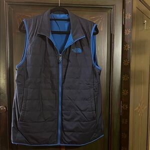 The North Face Men's Black and Blue Puffer Vest